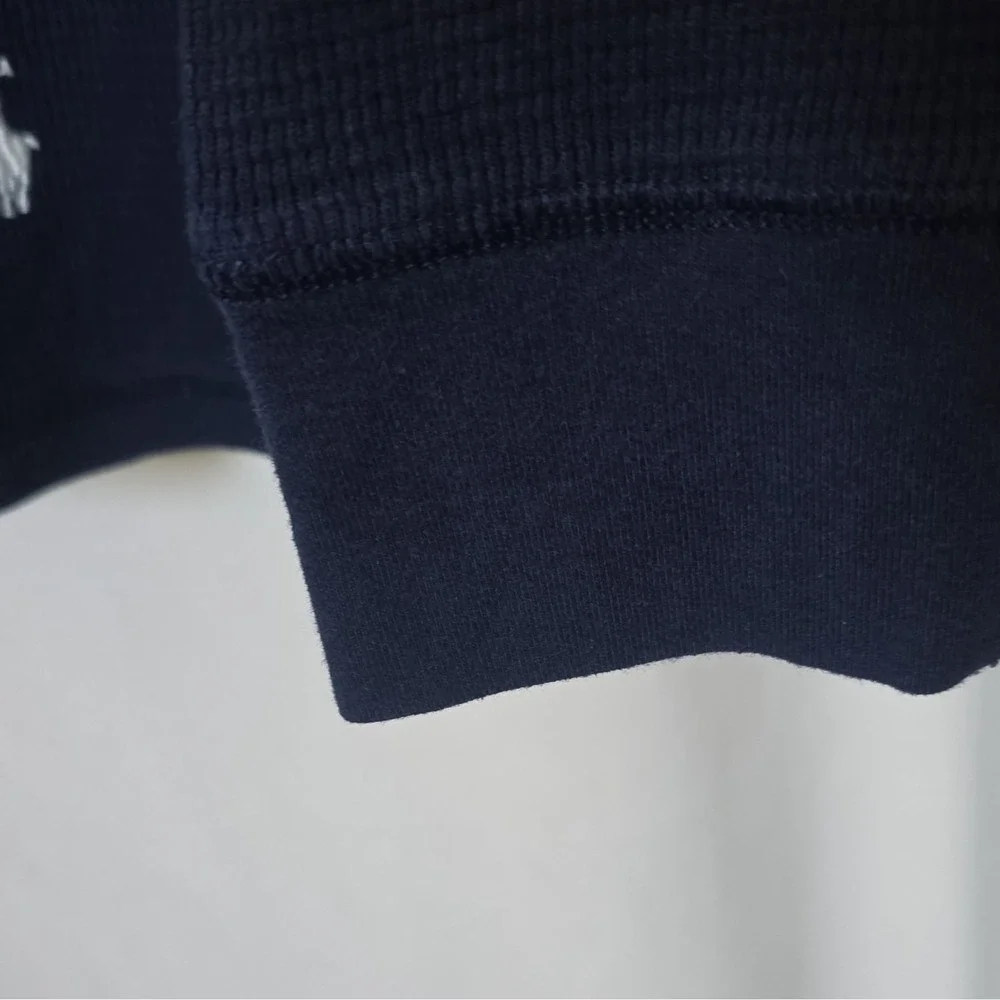 Polo Ralph Lauren Mens Navy Waffle Knit Long Sleeve Crew Neck Pajama Top L